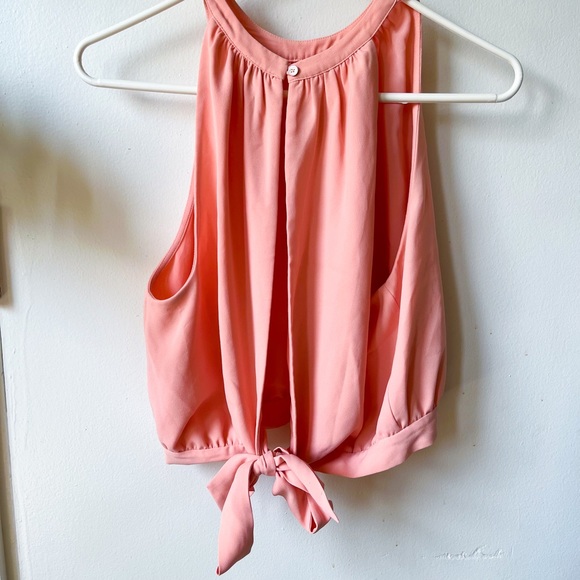 Aritzia Crop Tie Back Top Size L - Picture 2 of 5